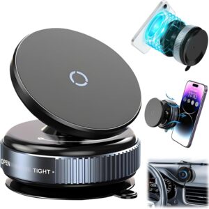 Vacuum Suction Mount 360 Adjustable Magnetic Phone Holder (K009 black)